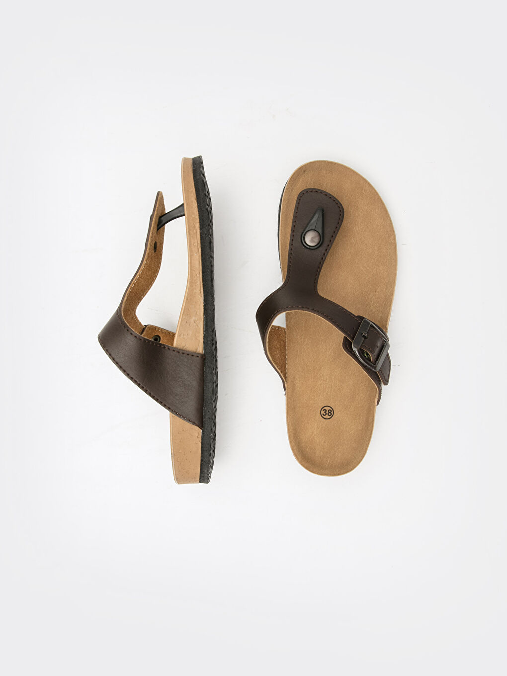 Мужчины Коричневый Тапочка-1