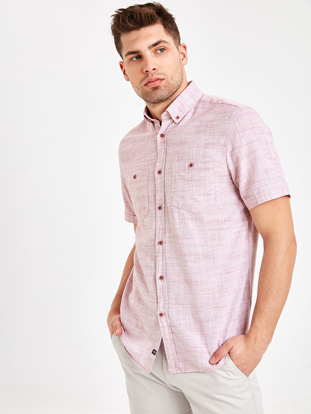 Regular Fit Short Sleeve Oxford Shirt
