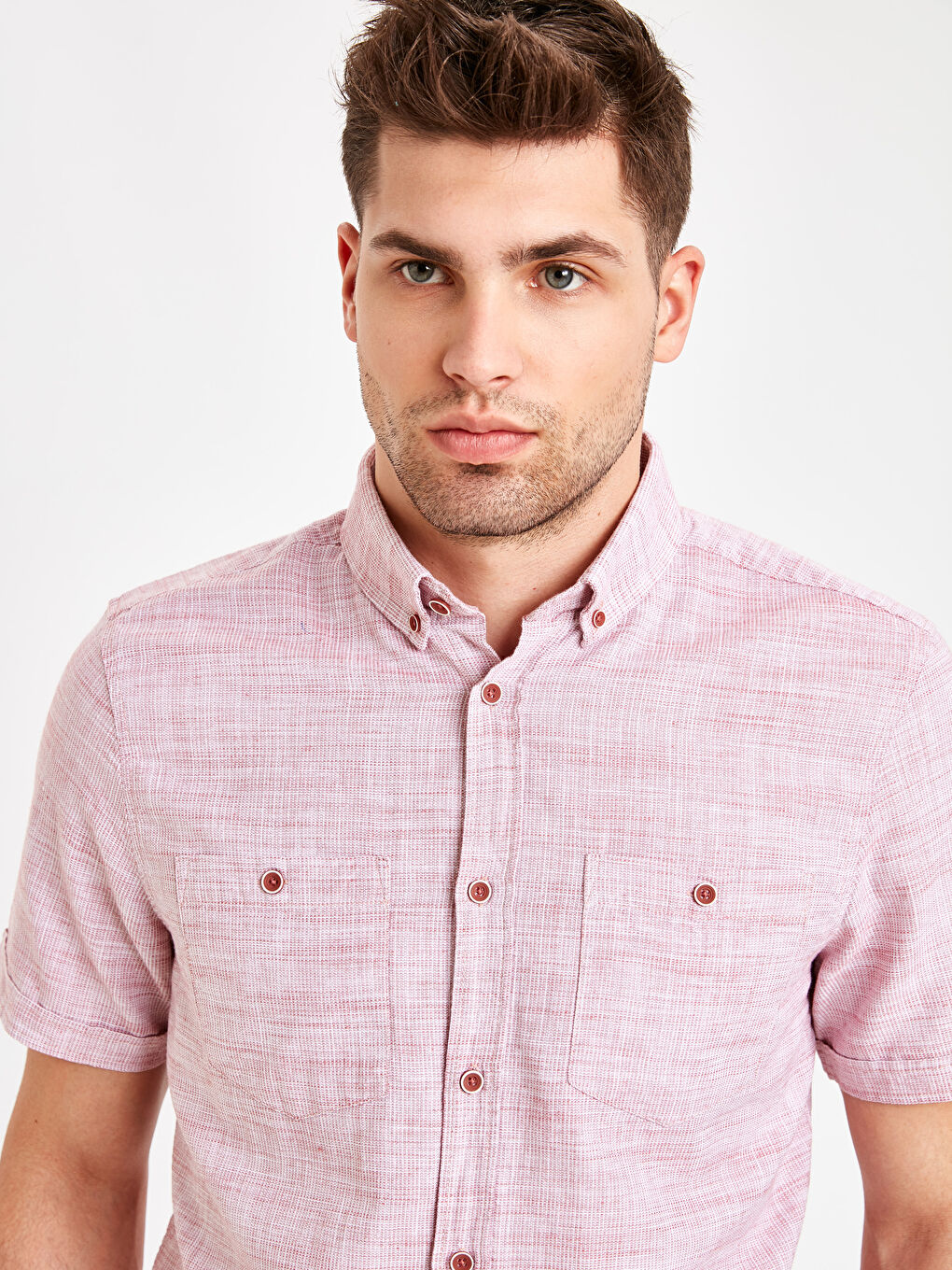 Regular Fit Short Sleeve Oxford Shirt-2