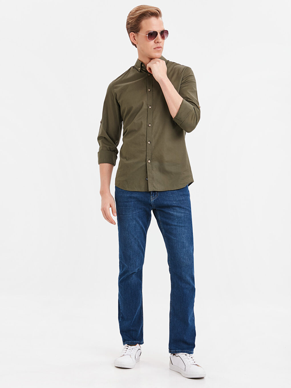 LCWAIKIKI Basic Man KHAKI Shirt -9SG968Z8-ASD
