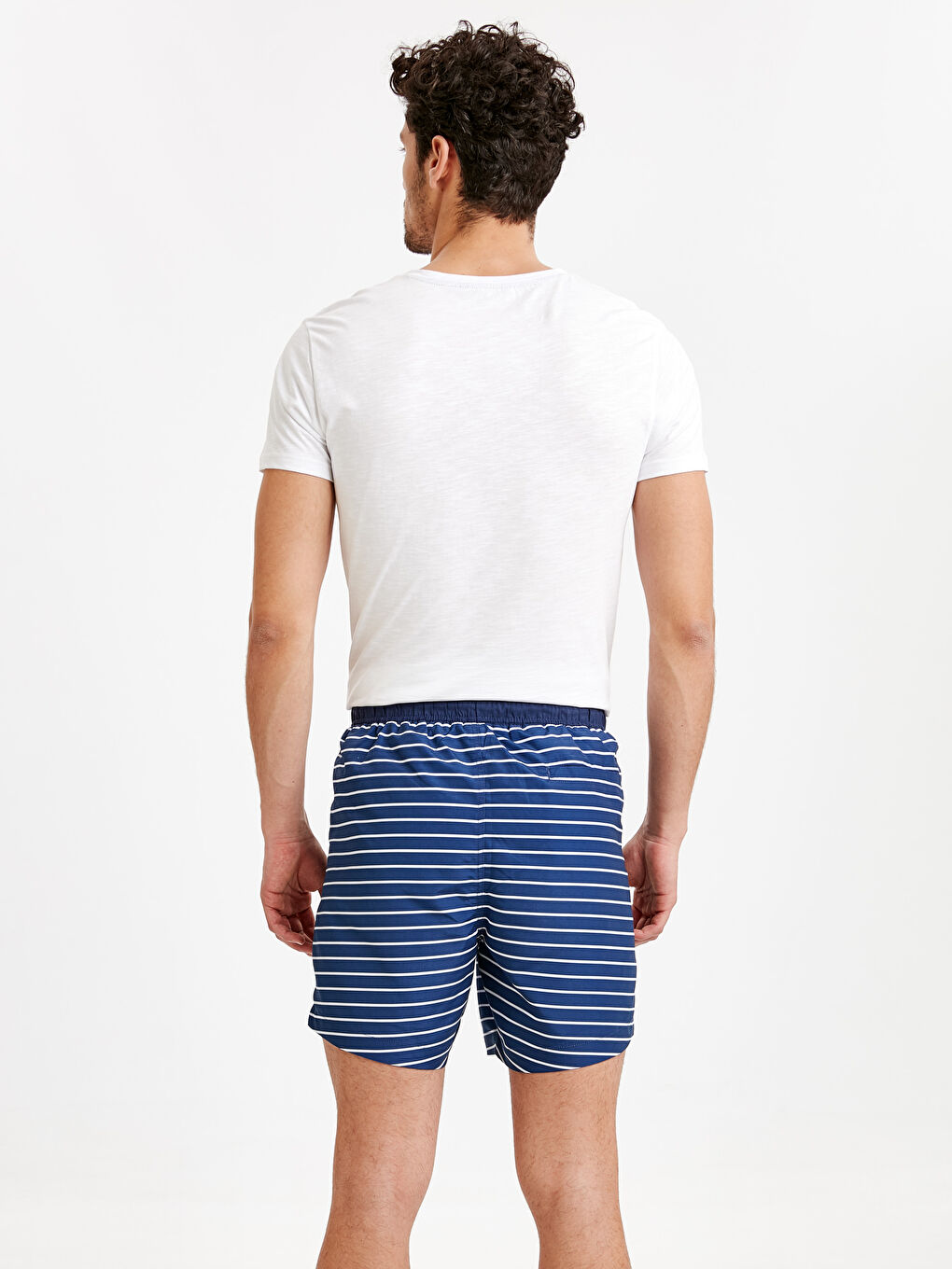 Lacivert Kısa Boy Standart Kalıp Deniz Şortu-3