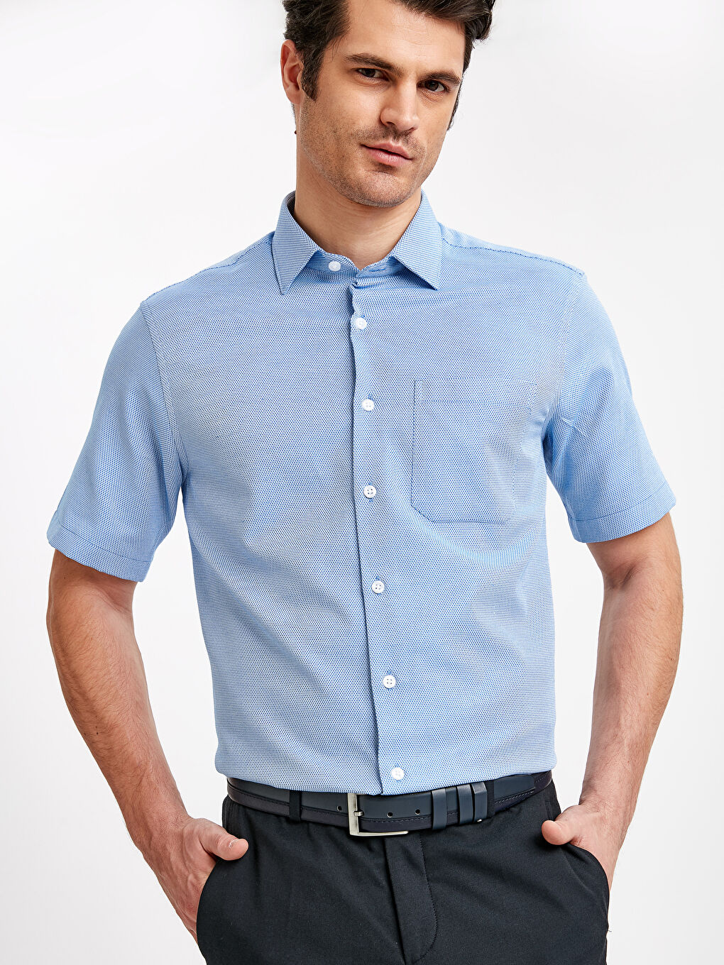 LCWAIKIKI Formal Man BLUE Shirt -9SH228Z8-CTS