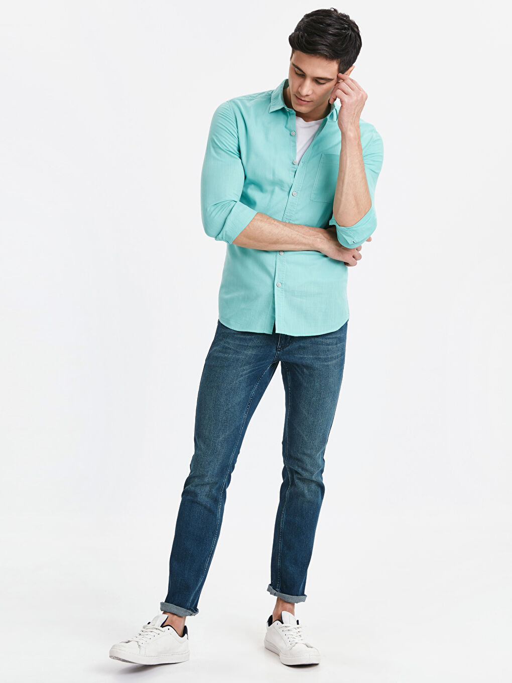 Man TURQUOISE Shirt-2