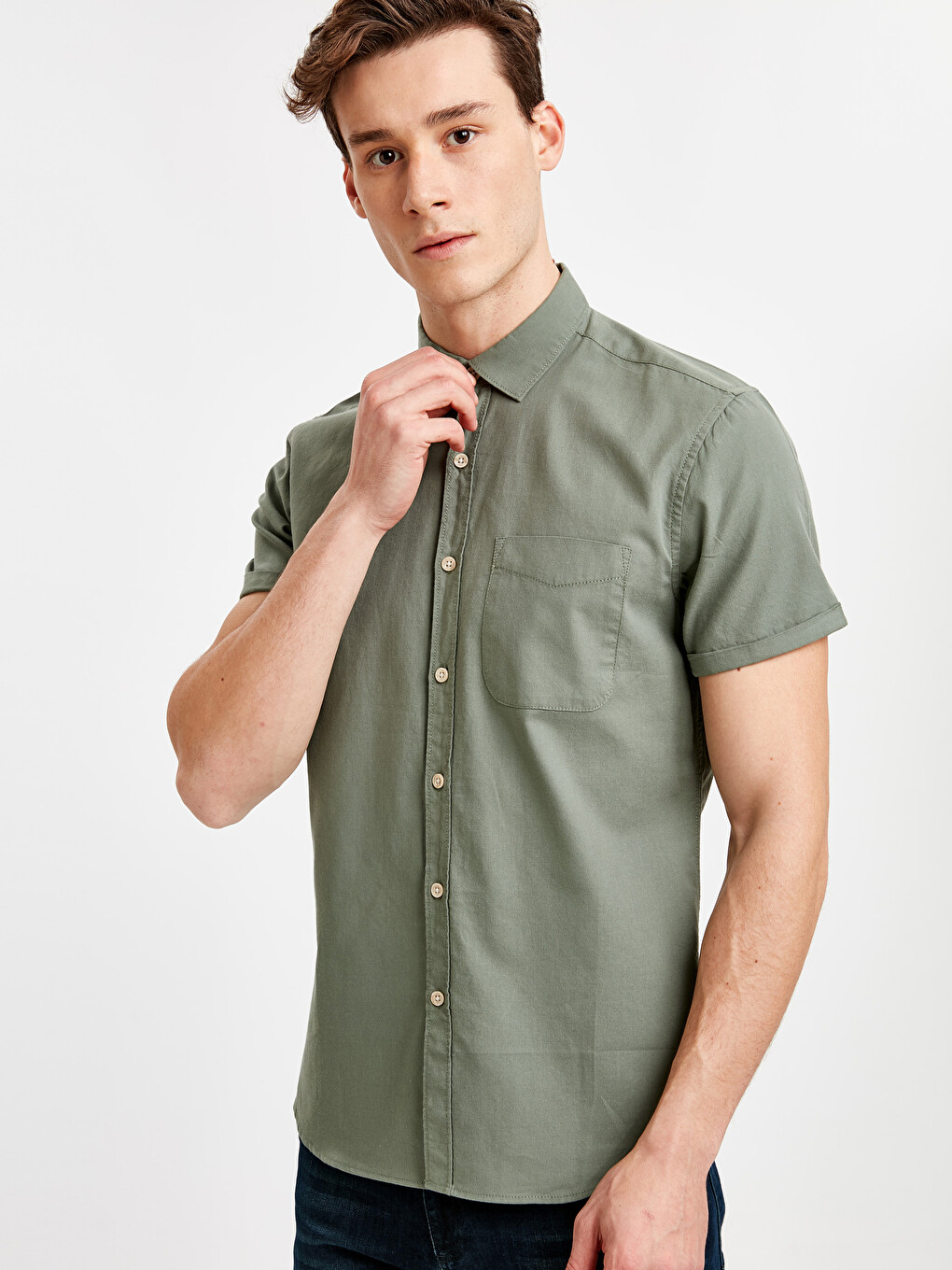 XSIDE Man Green Shirt - 9SH252Z8-D0D - LC Waikiki