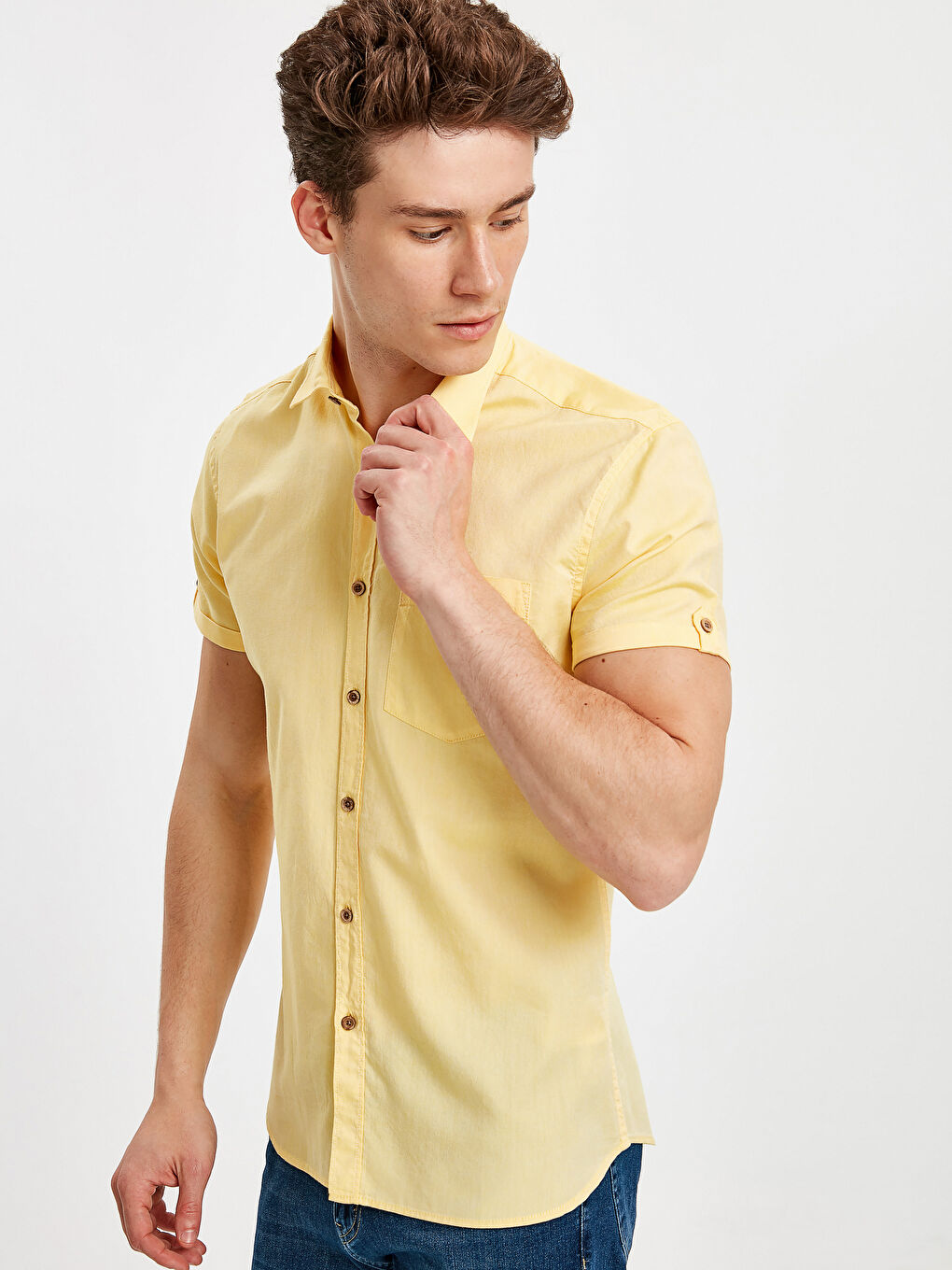 LC Waikiki Man YELLOW Shirt -9SH254Z8-CRK