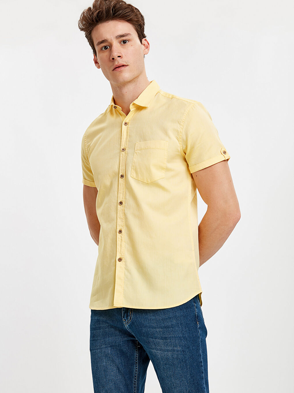 LC Waikiki Man YELLOW Shirt -9SH254Z8-CRK