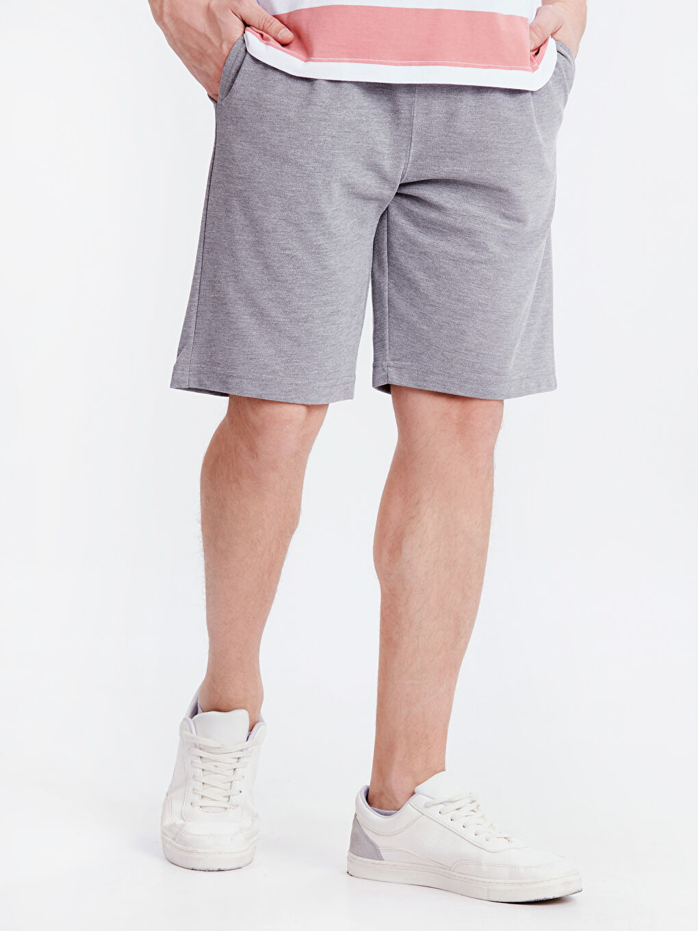 Gri Melanj Şort-1