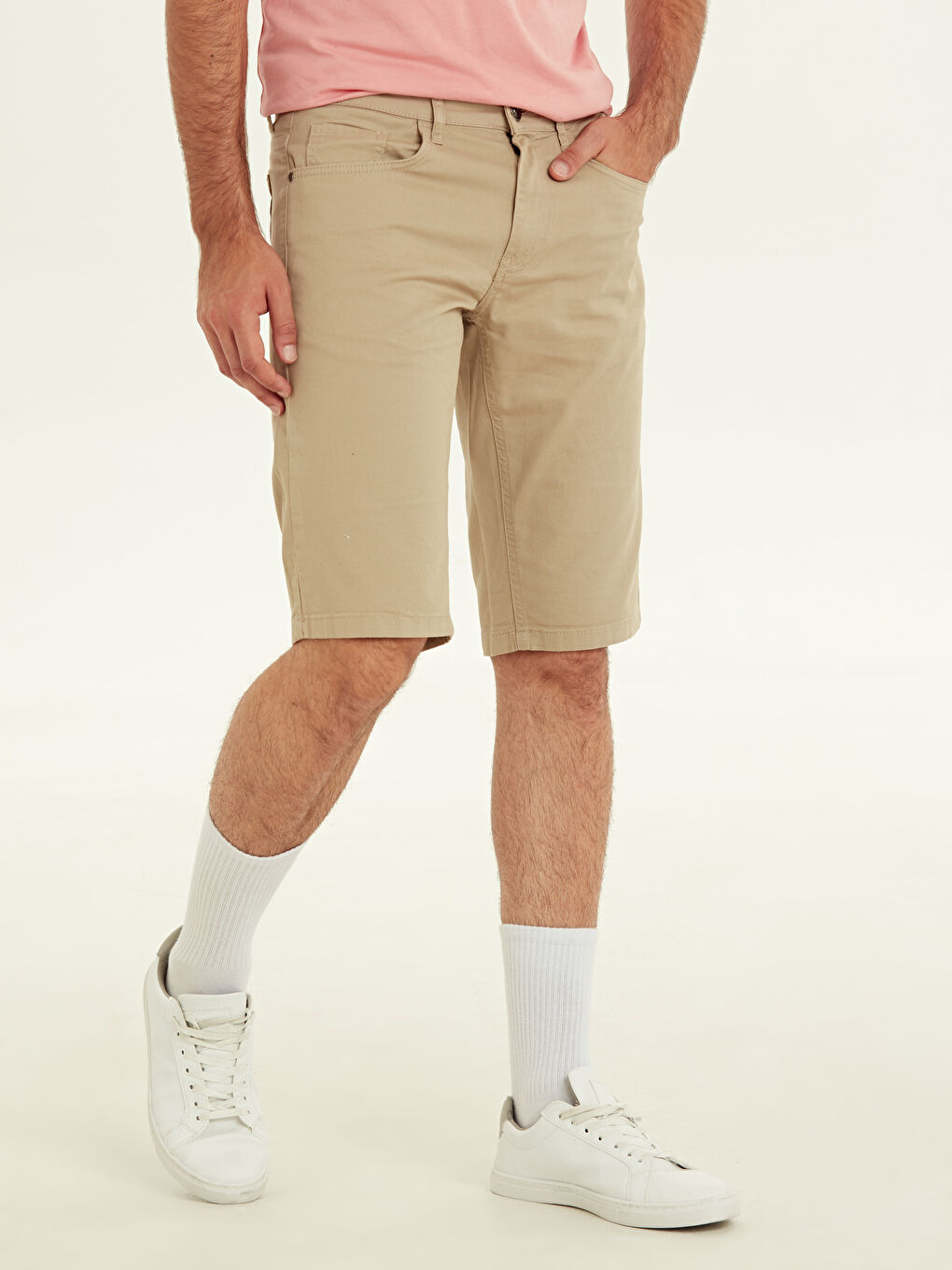 Uski kroj Bermuda Muški Keper Šorts-1