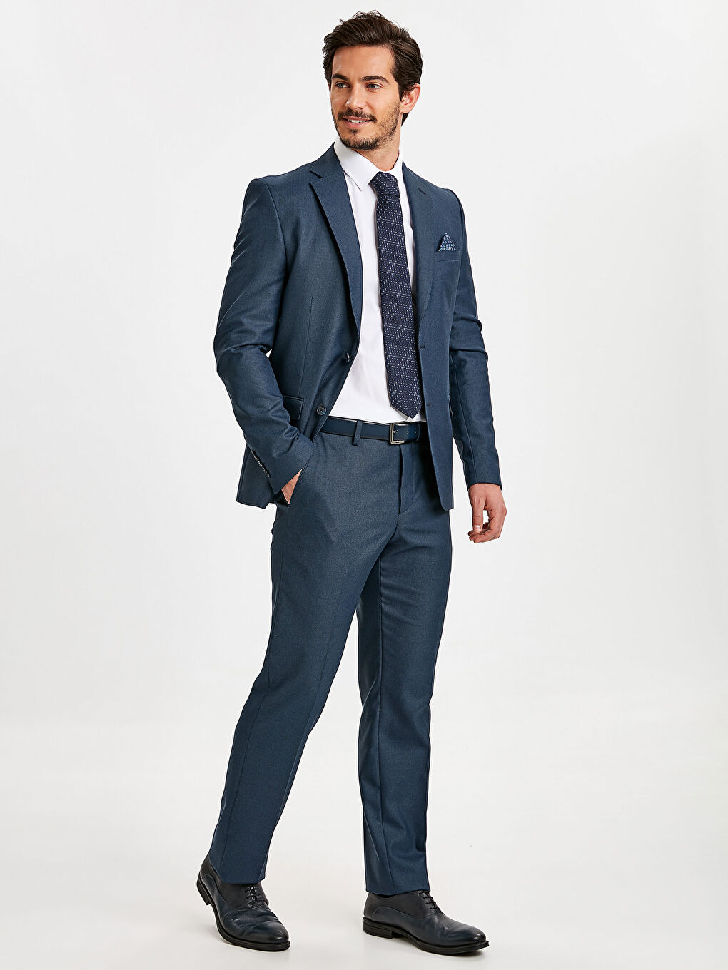 Lacivert Standart Kalıp Erkek Blazer Ceket-2