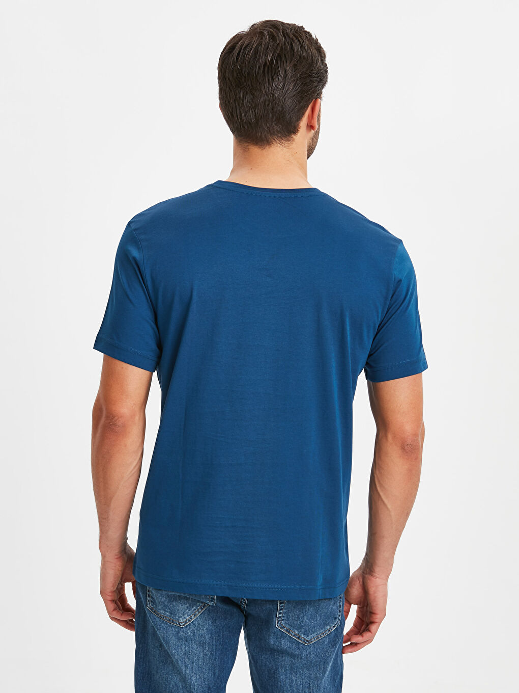 Orta Lacivert Tişört-1