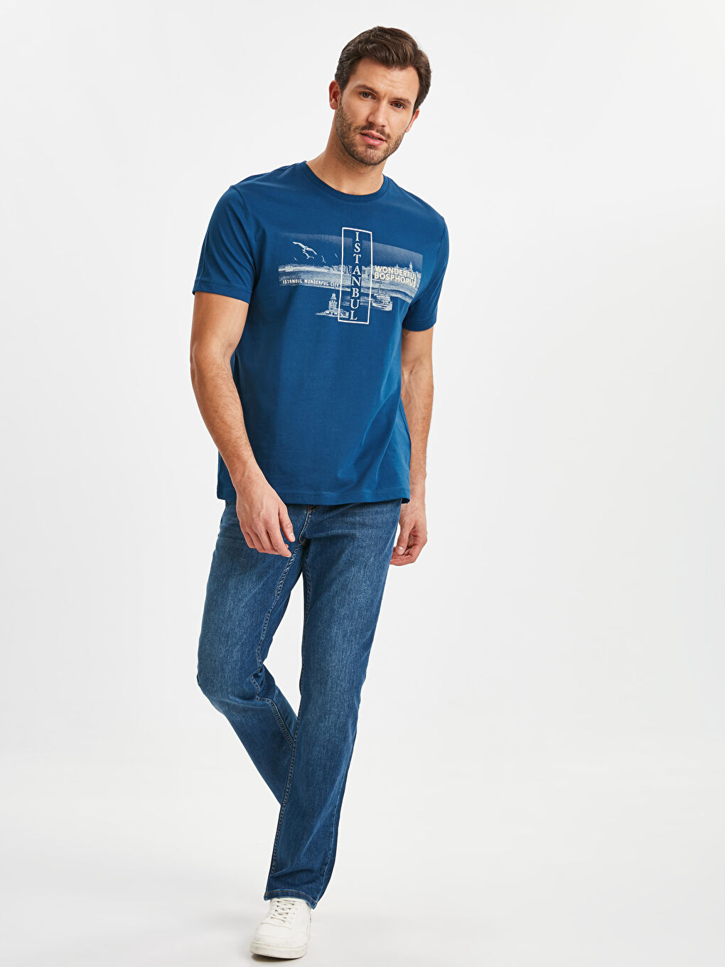 Orta Lacivert Tişört-2