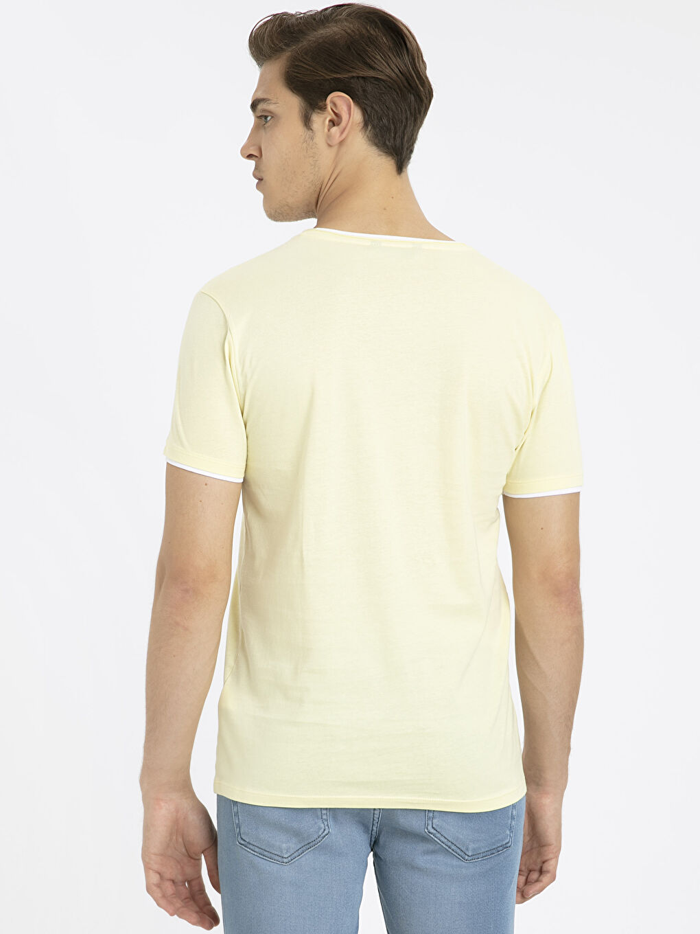 Мужчины Жёлтый Футболка-1