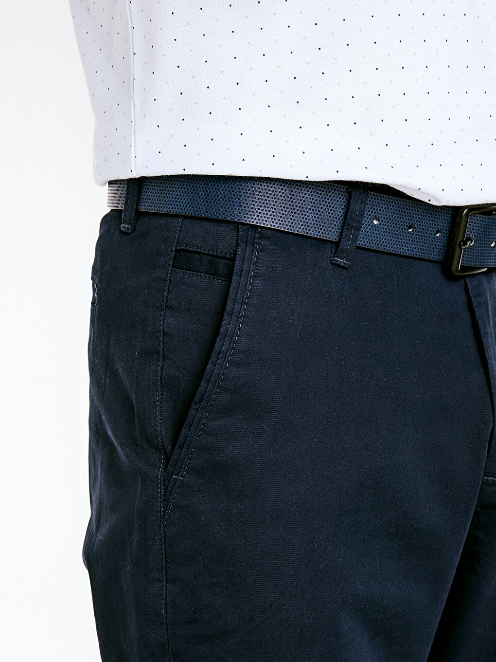 Standard Fit Twill Men's Trousers-1