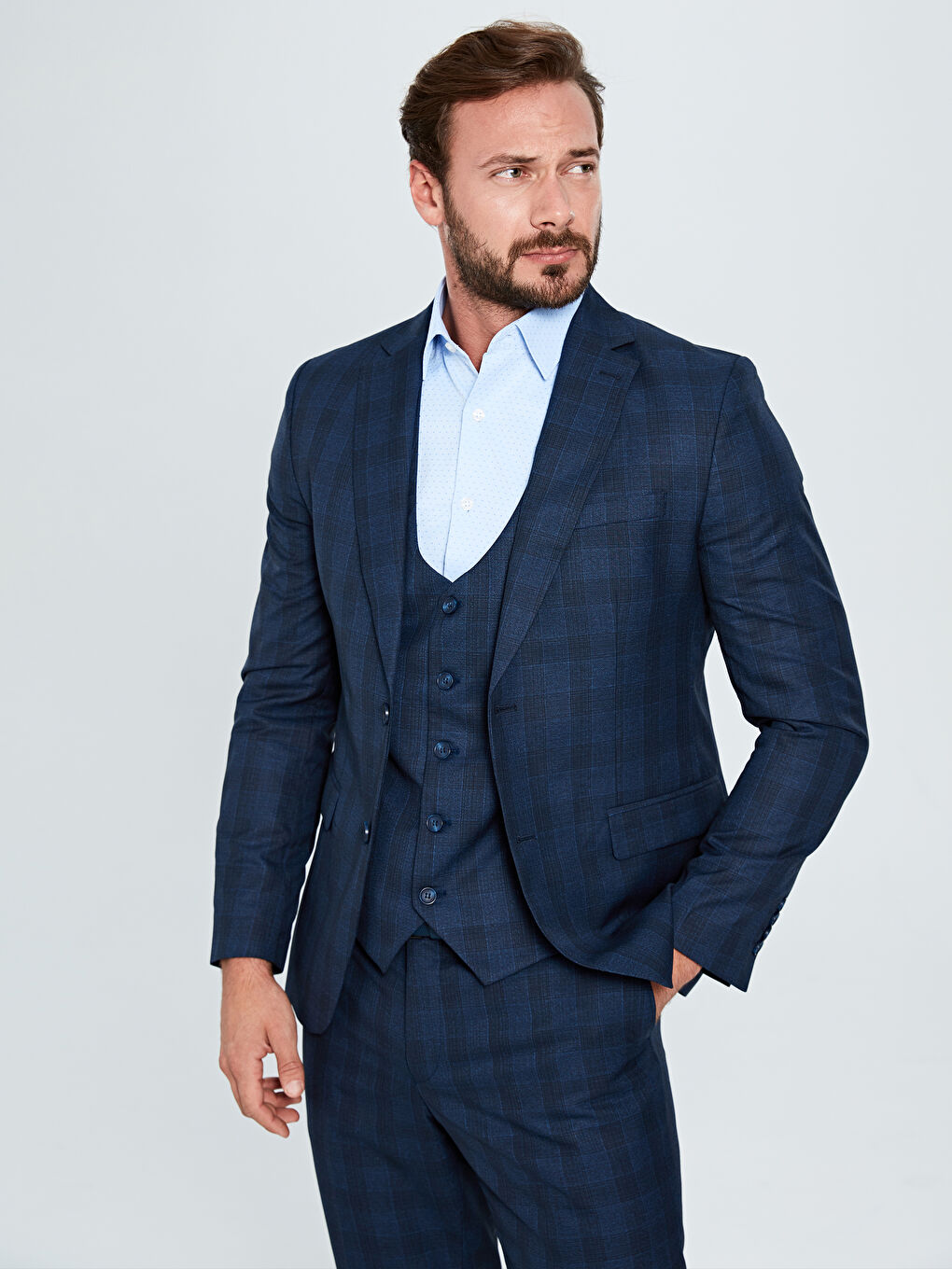 Lacivert Blazer Ceket-1