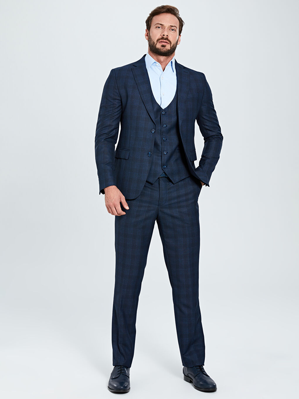 Lacivert Blazer Ceket-4