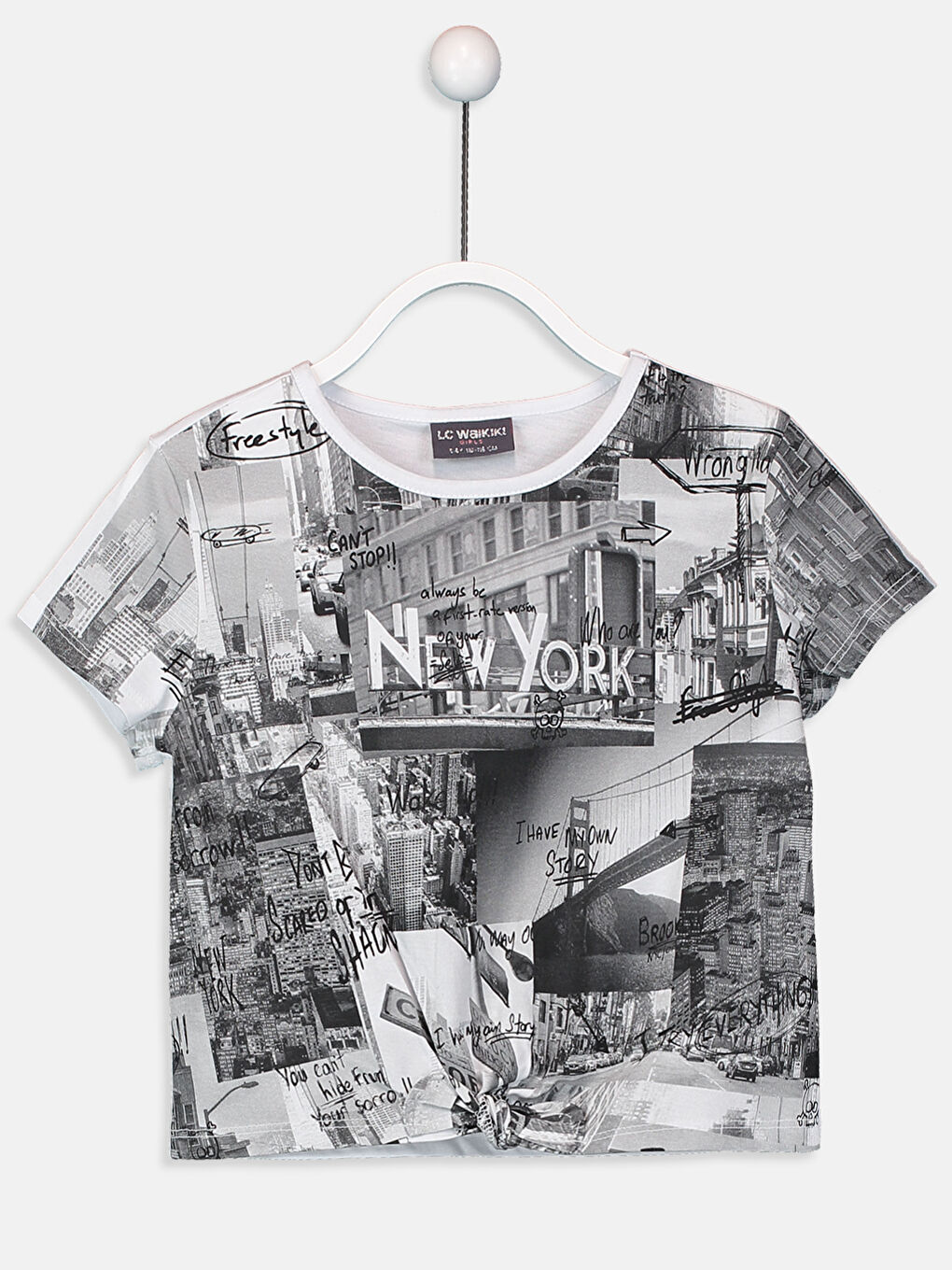 Beyaz Penye Erkek Tişört-1