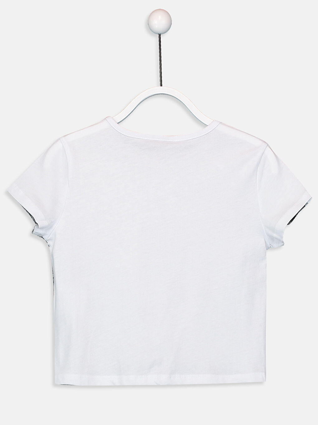 Beyaz Penye Erkek Tişört-2