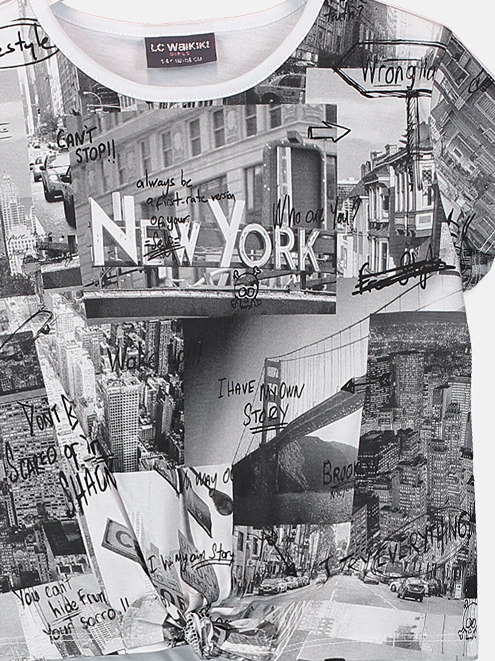 Beyaz Penye Erkek Tişört-3