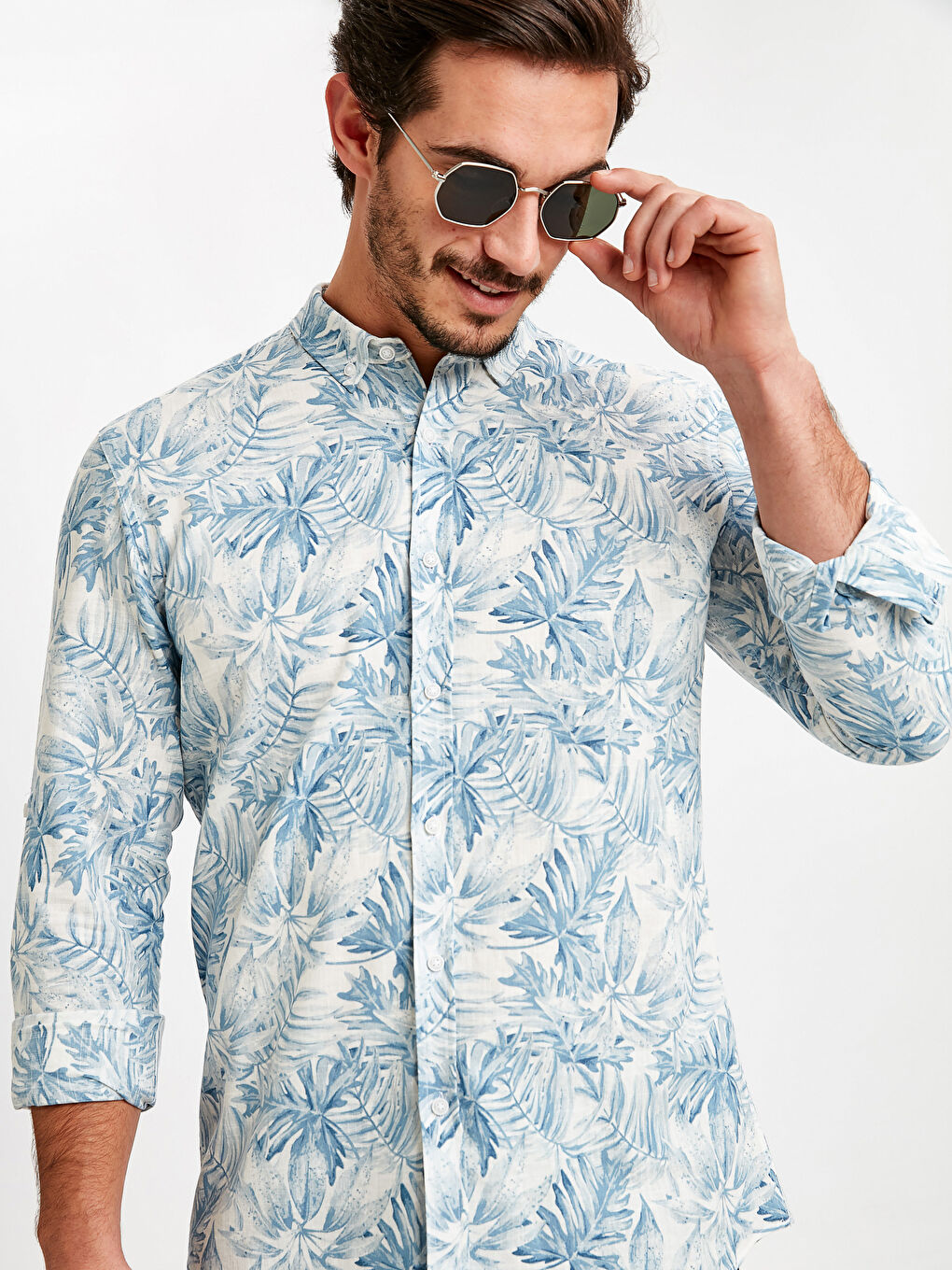 Extra Slim Fit Patterned Shirt Father and Son Matching-2