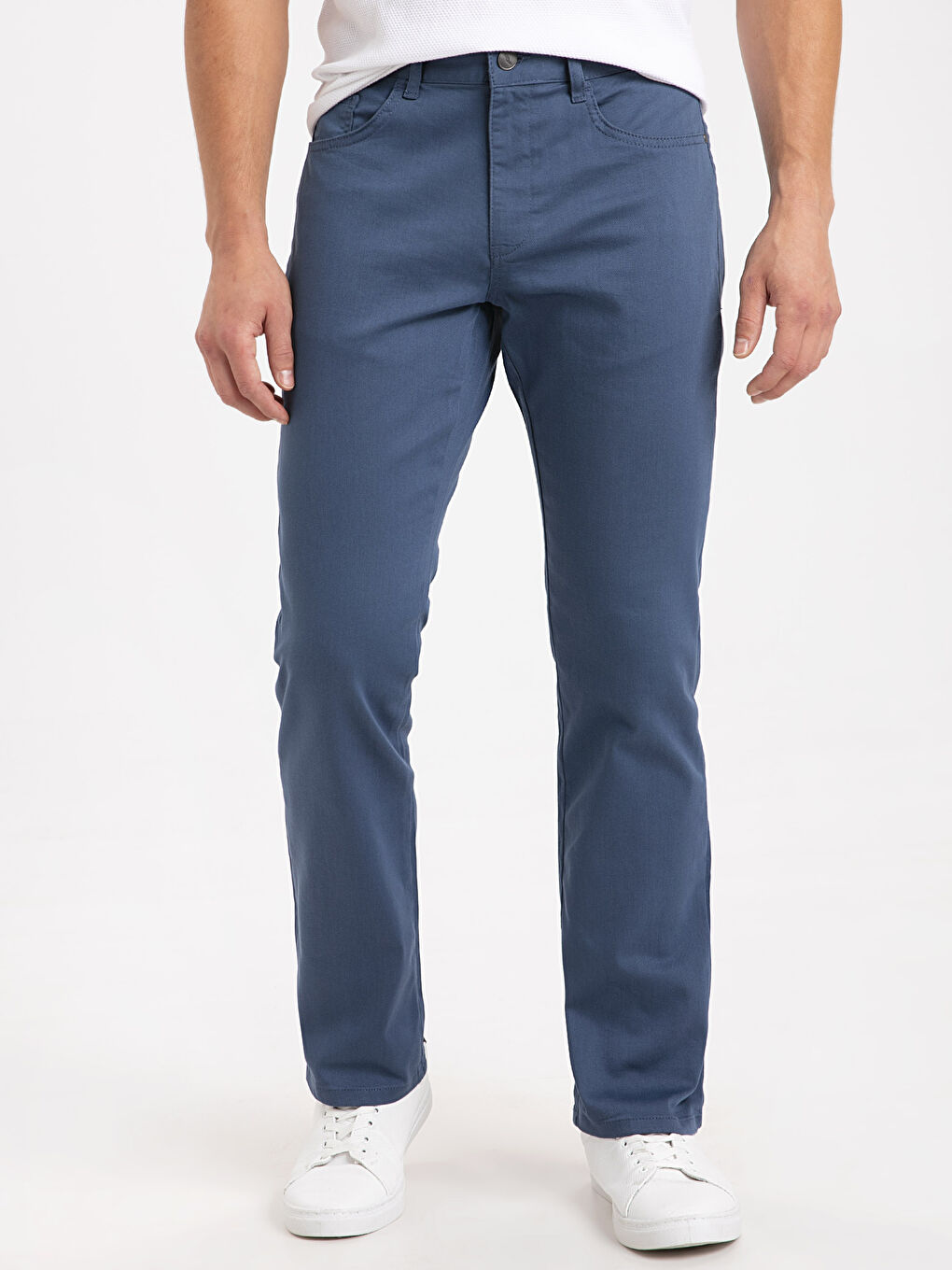 Standard Fit Twill Men's Trousers-1