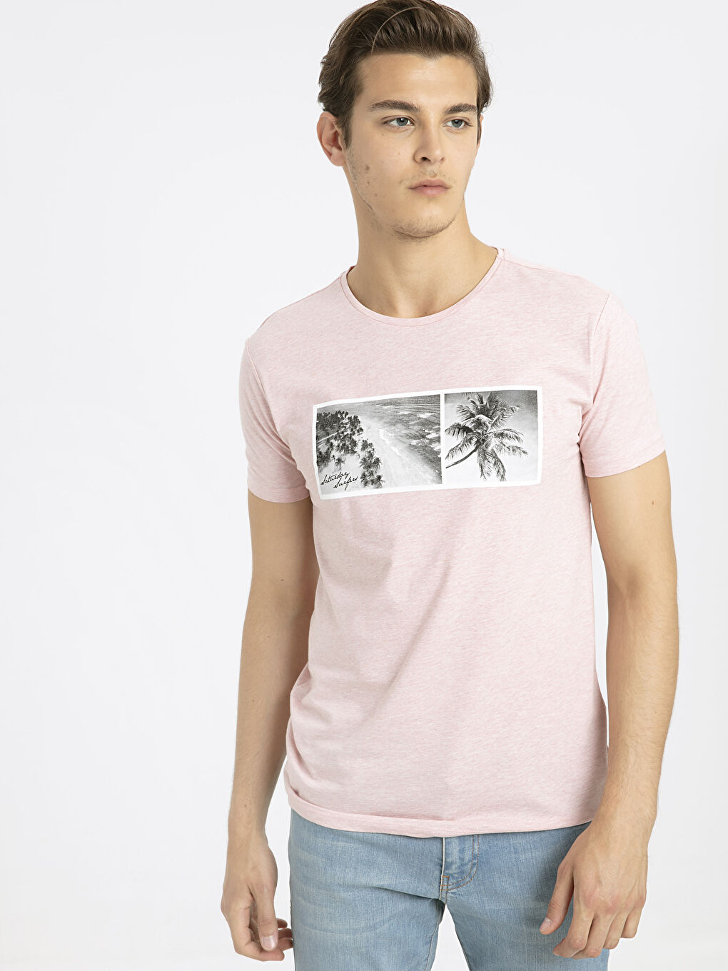 Чоловік РОЖЕВИЙ Футболка-1