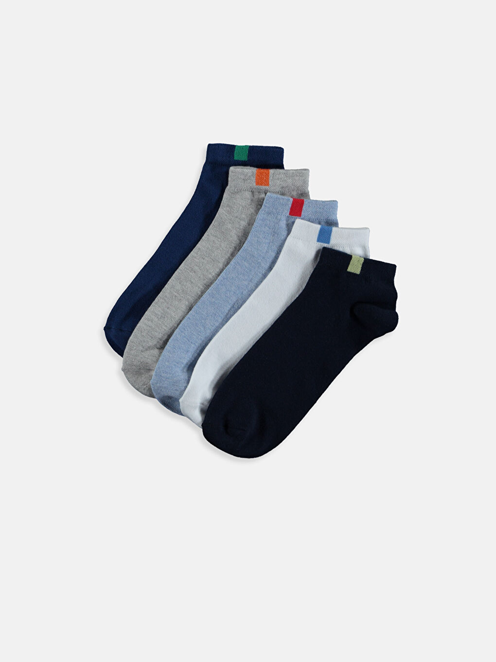 Karışık Renk İpliği Boyalı Patik Çorap