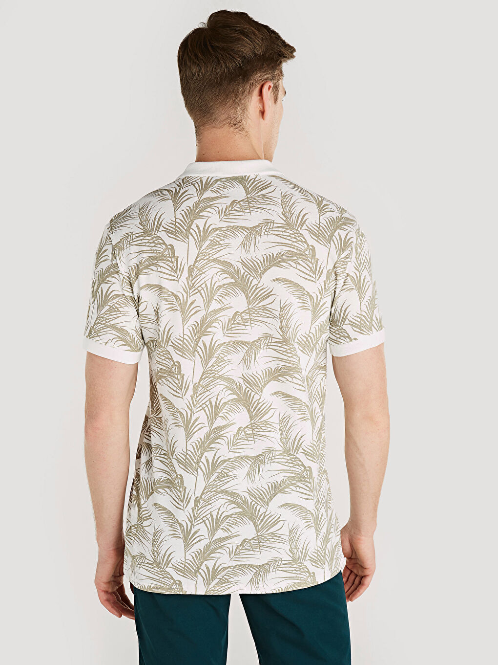 T-shirt en piqué à manches courtes et col polo pour homme-2