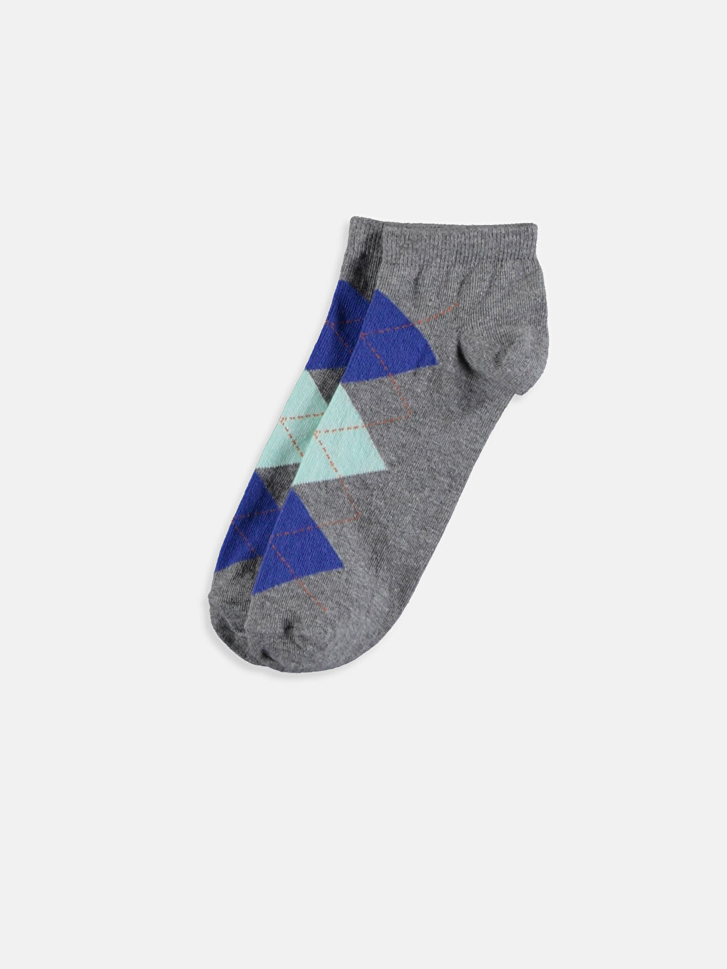 Karışık Renk İpliği Boyalı Patik Çorap-4