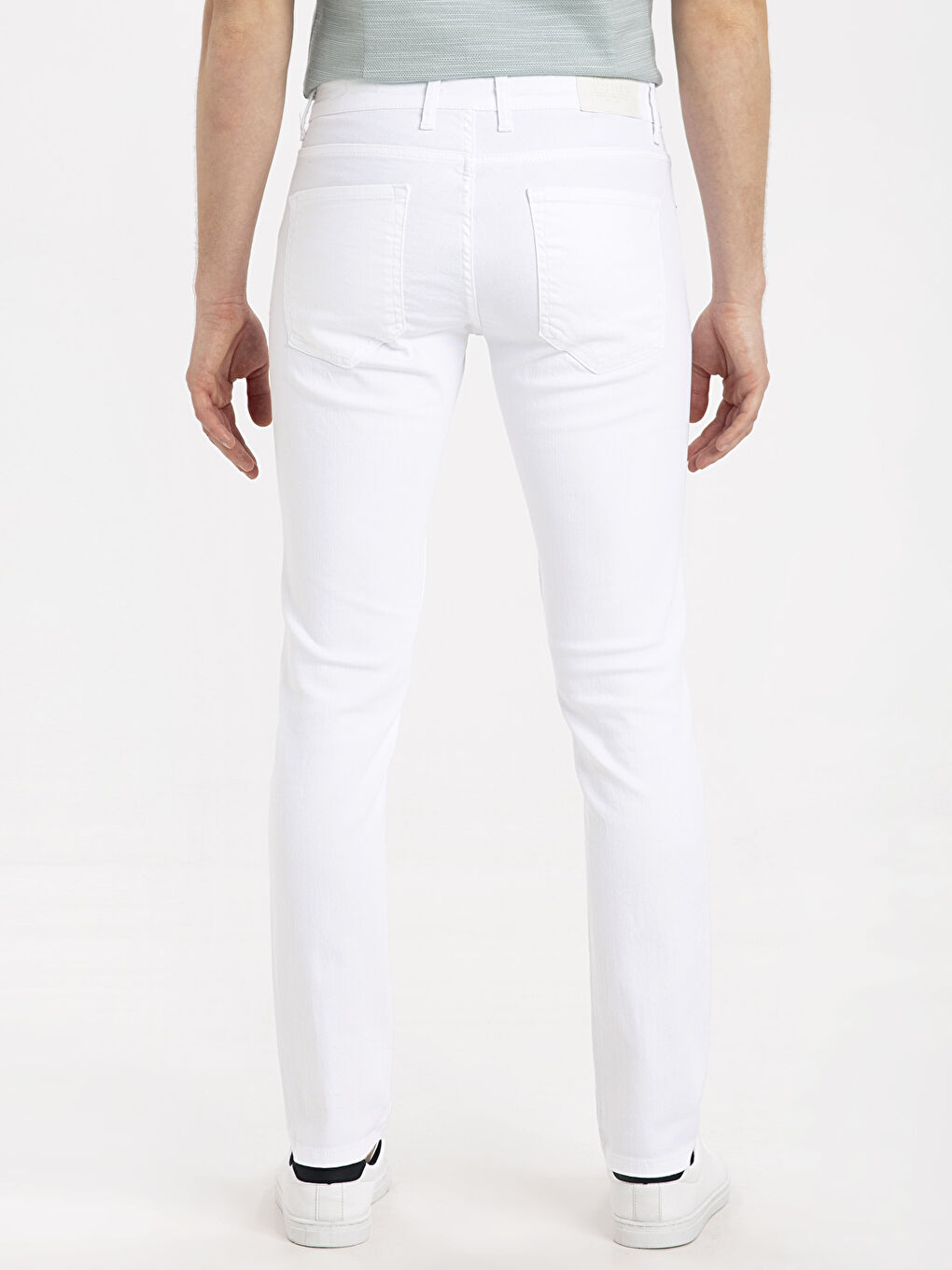 Beyaz Rodeo Jean Pantolon-2