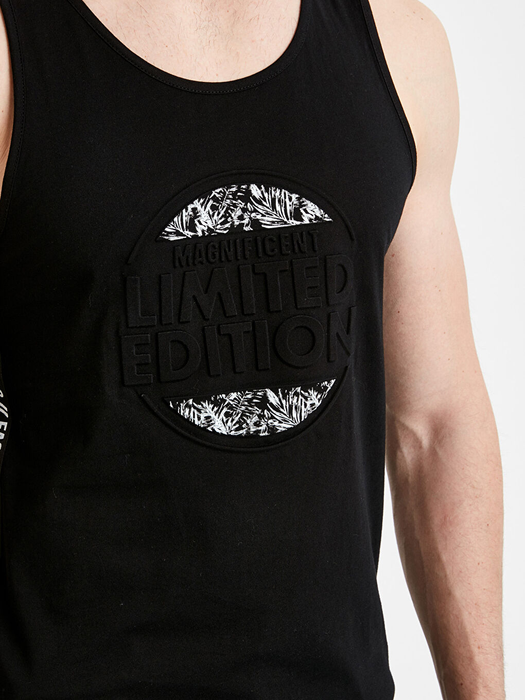 Футболка без рукавів з круглим вирізом горловини з джерсі для чоловіків-3