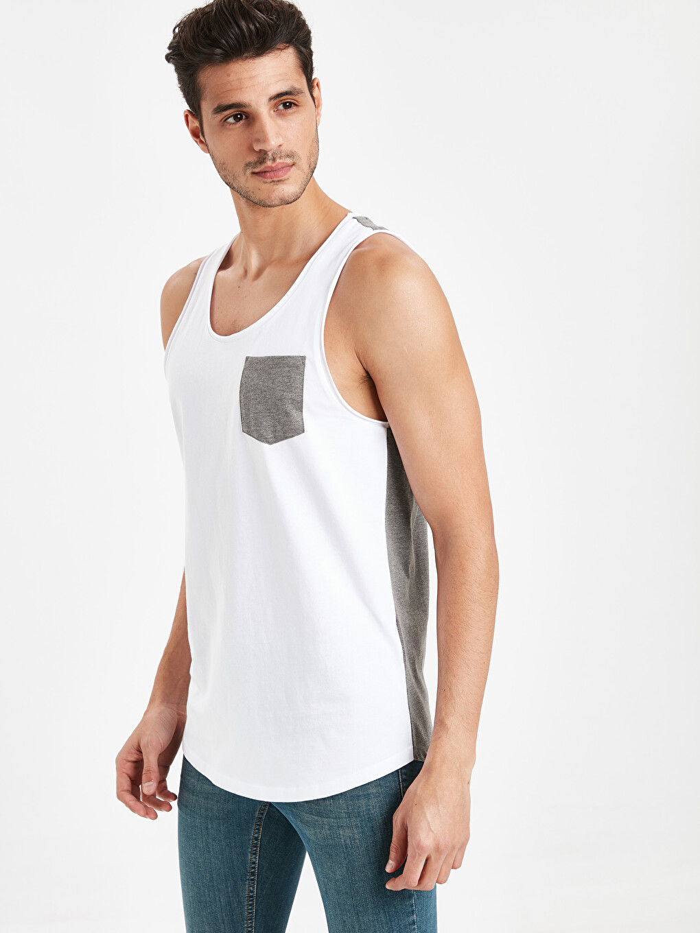Man White T-Shirt-1