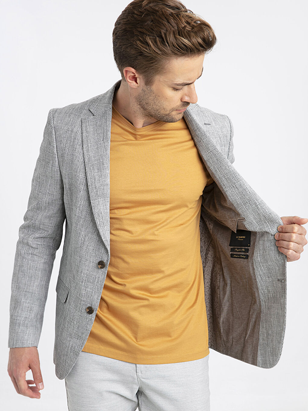 Man BEIGE Blazer Jacket-2