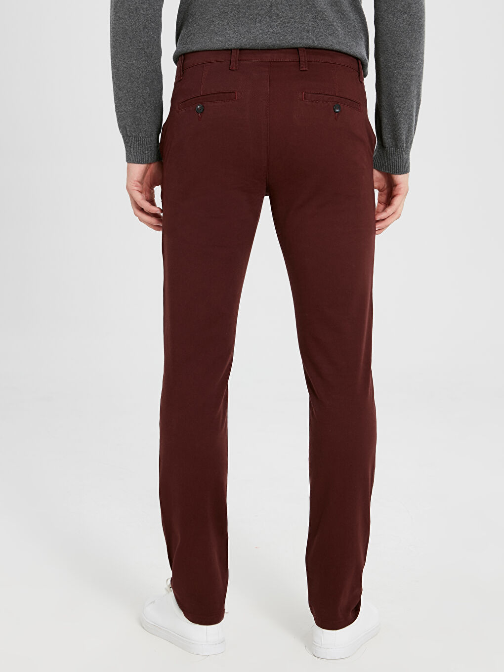 Pantalon chino ROUGE BORDEAUX Homme-2