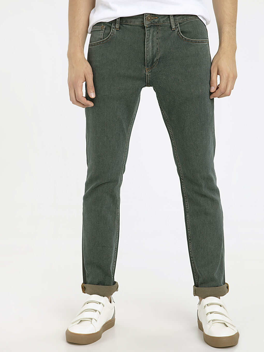 Yeşil Rodeo Jean Pantolon-1