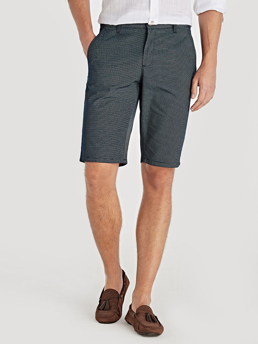 Lacivert Standart Kalıp Erkek Şort-1