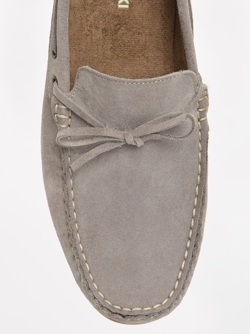 Gri Erkek Hakiki Deri Loafer Ayakkabı-4