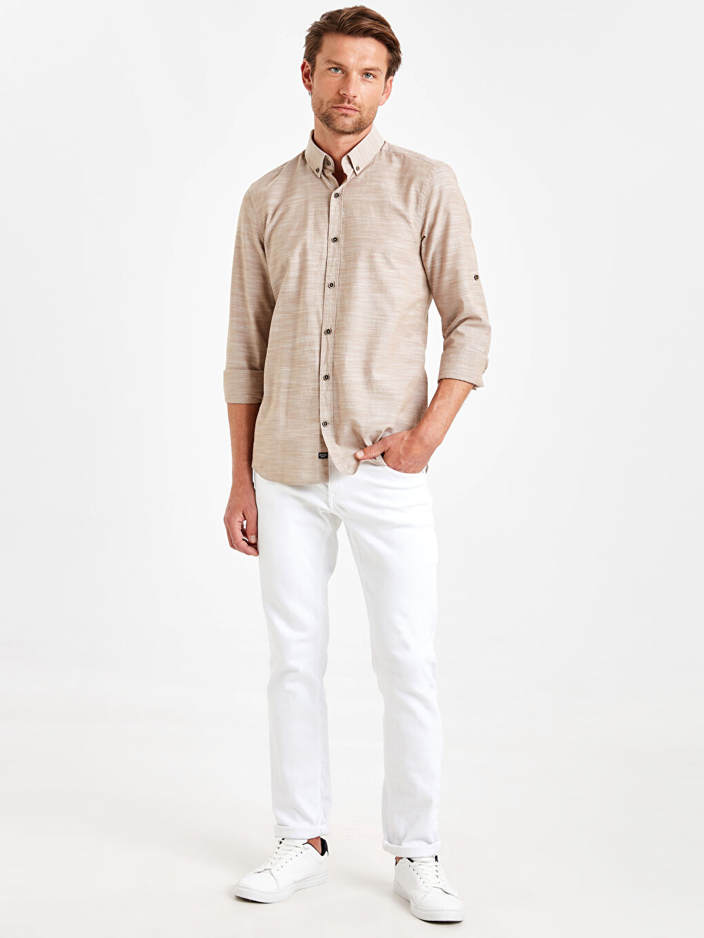 Chemise BEIGE Homme-2