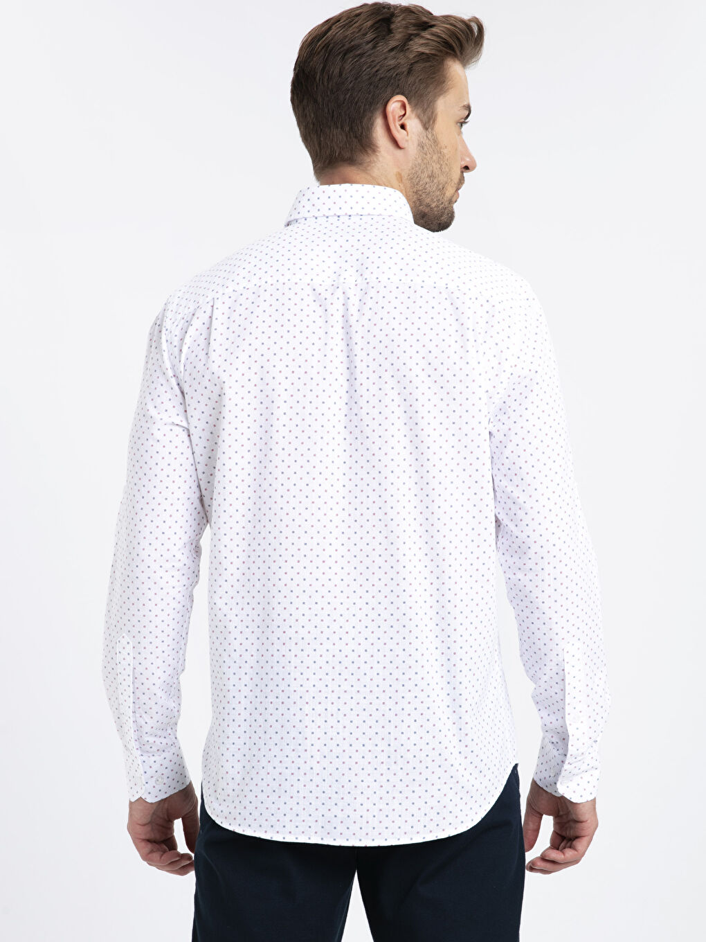 Beyaz Baskılı Gömlek-2