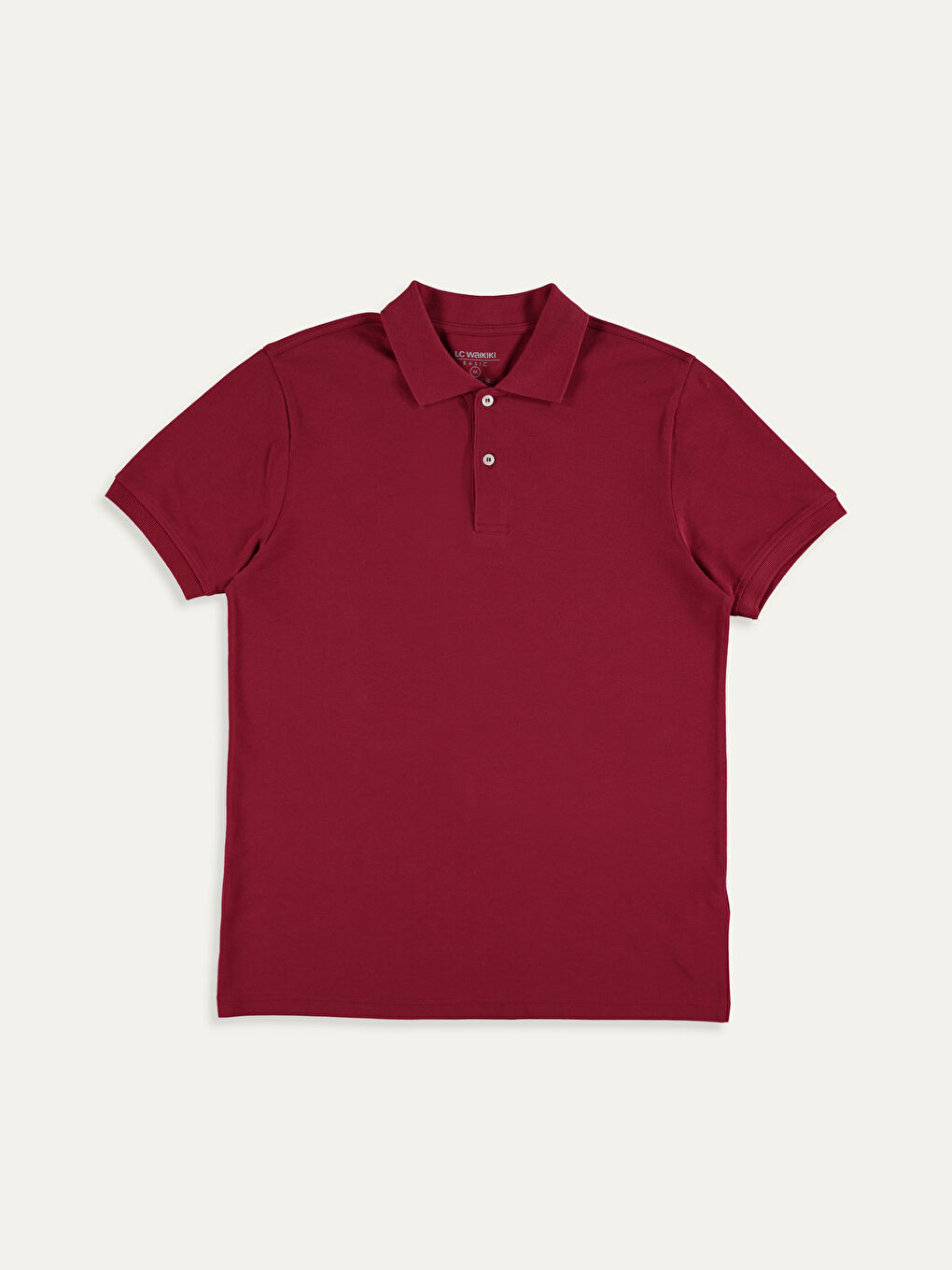 Kırmızı Polo Yaka Kısa Kollu Pike Erkek Tişört