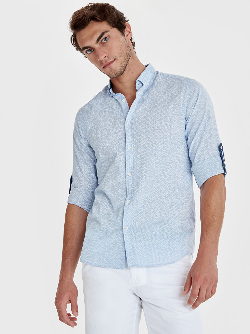 Mavi Slim Fit Uzun Kollu Erkek Gömlek-1