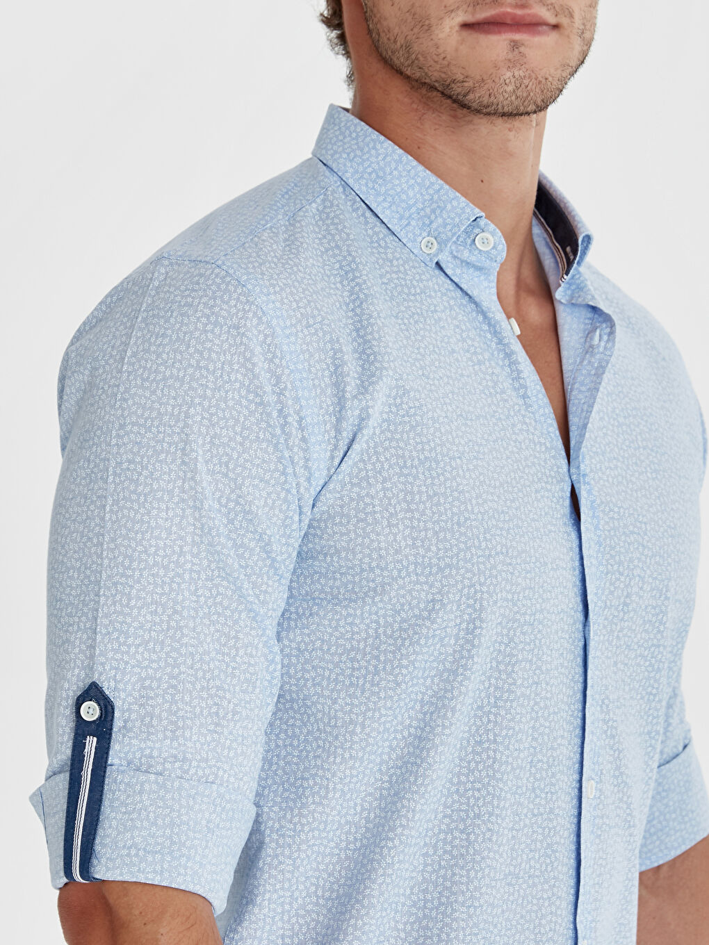 Mavi Slim Fit Uzun Kollu Erkek Gömlek-3