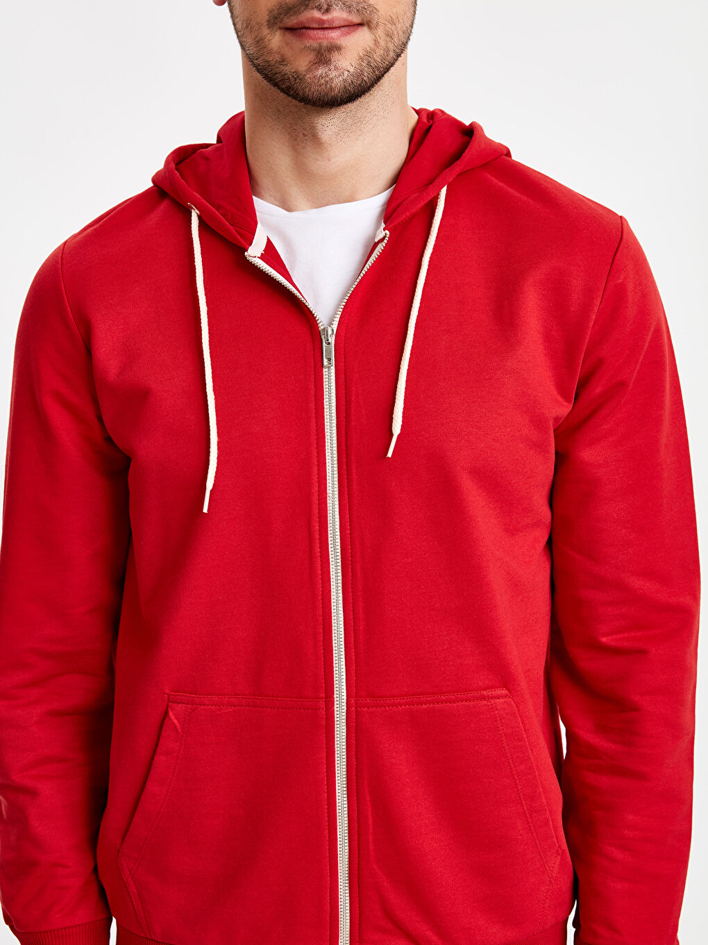 سويت شيرت بسحاب أحمر رجال-3