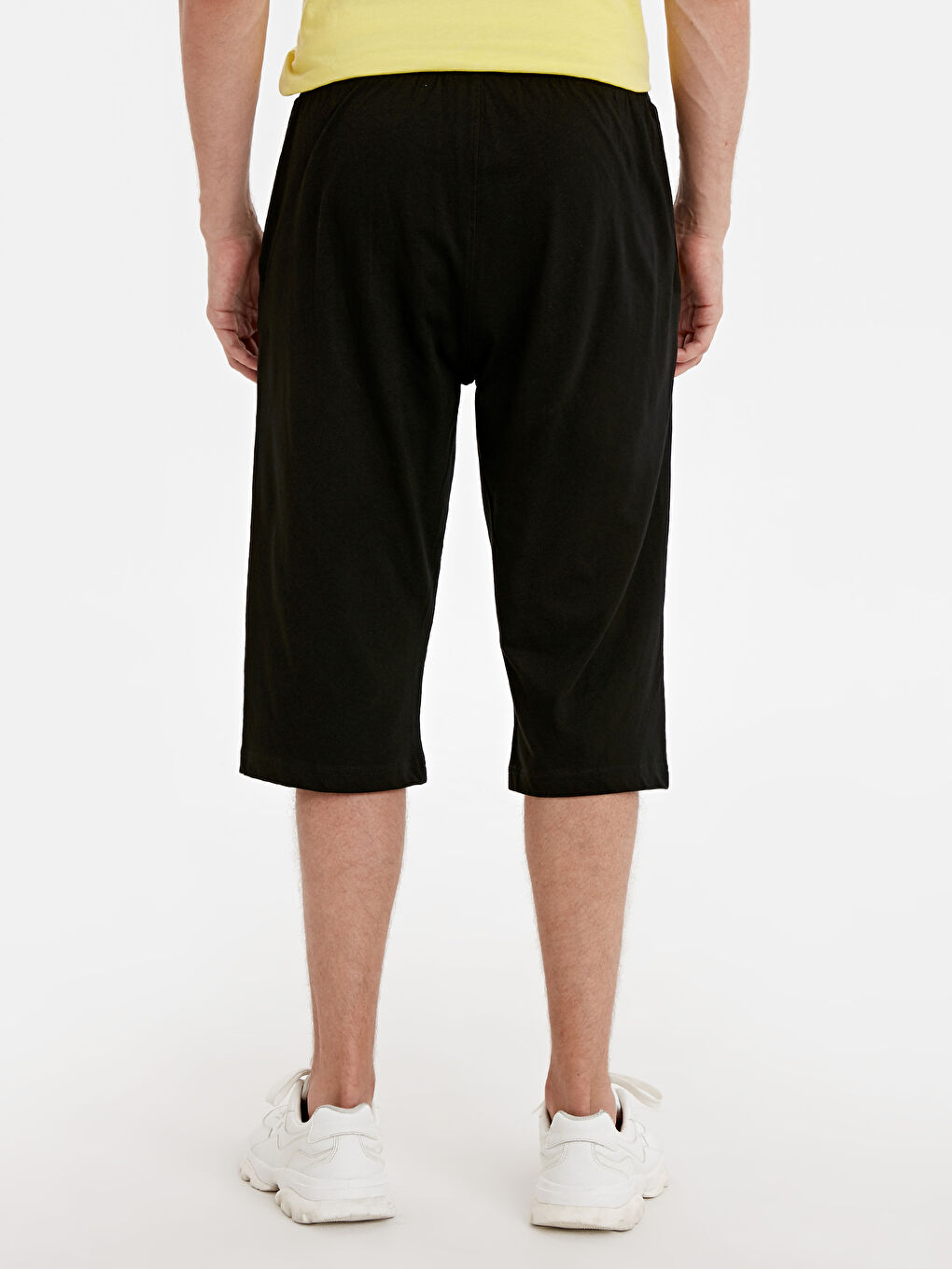 Siyah Rahat Kalıp Erkek Şort-2