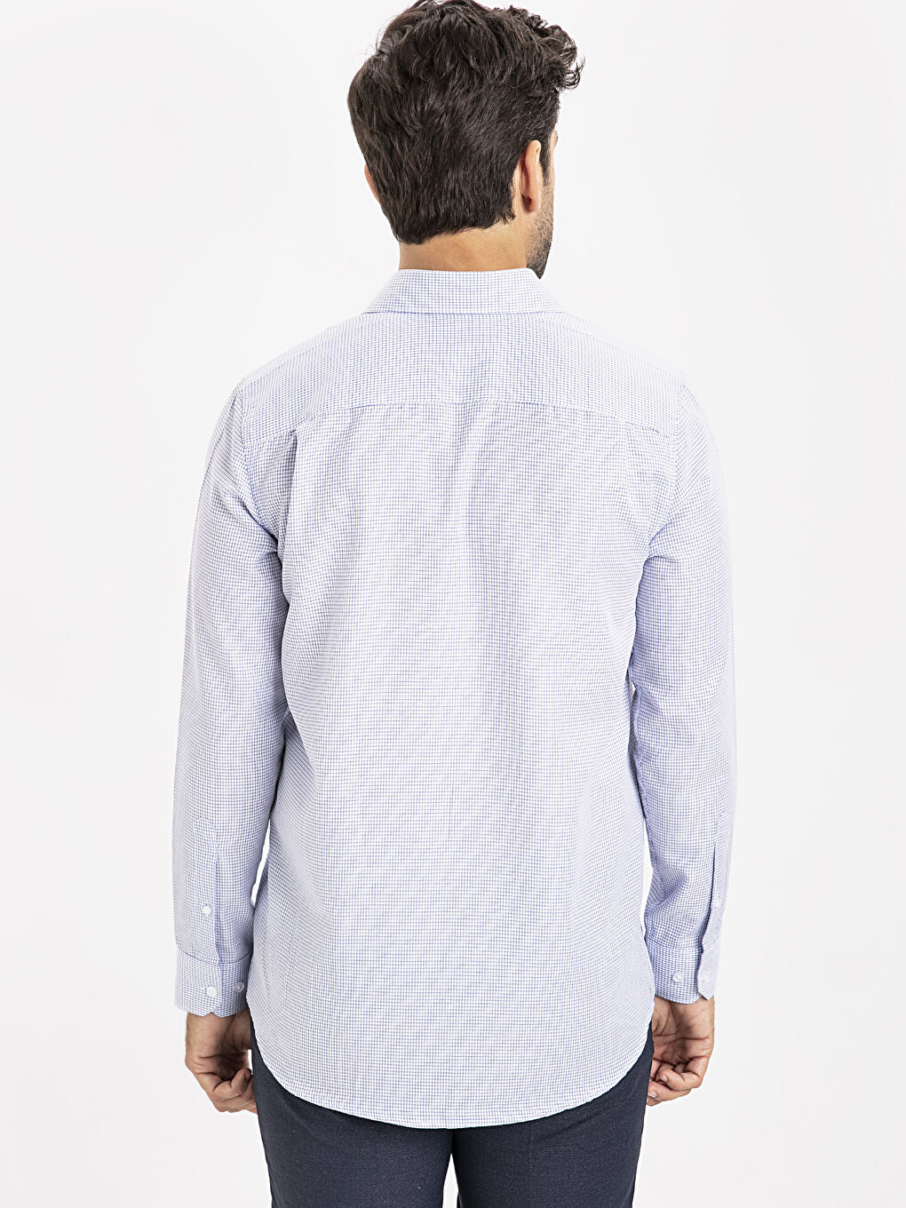 Lacivert Ekoseli Gömlek-2