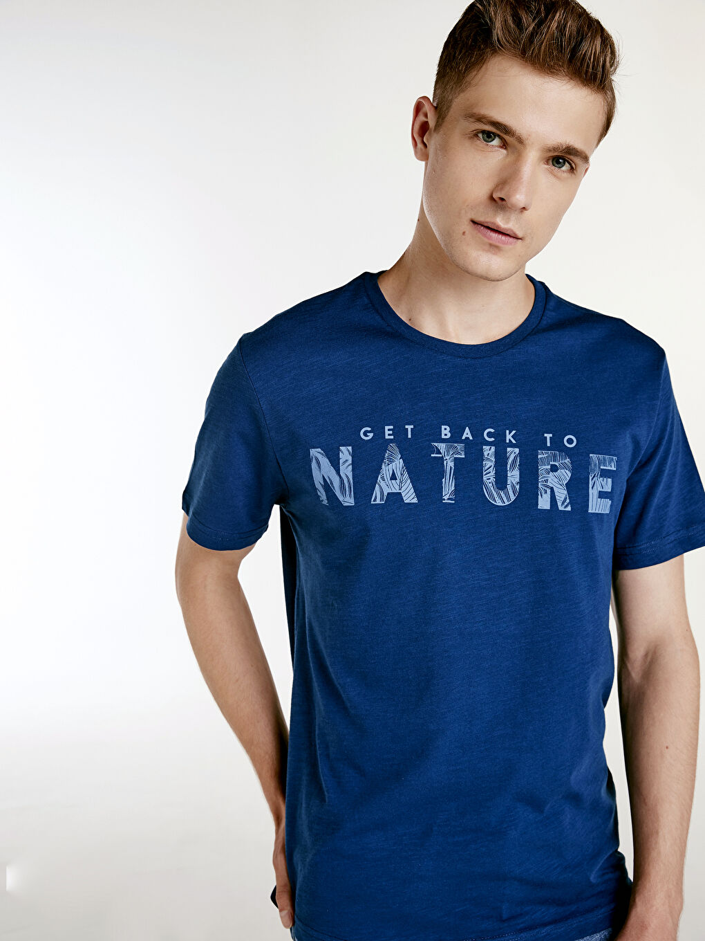 Orta Lacivert Tişört-1