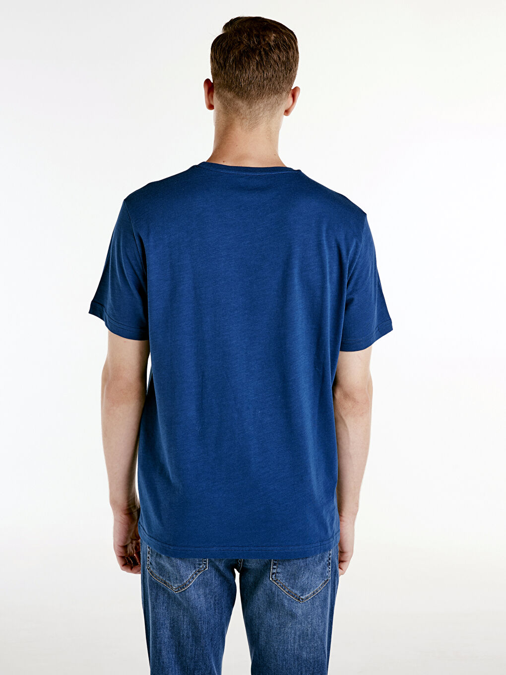 Orta Lacivert Tişört-2