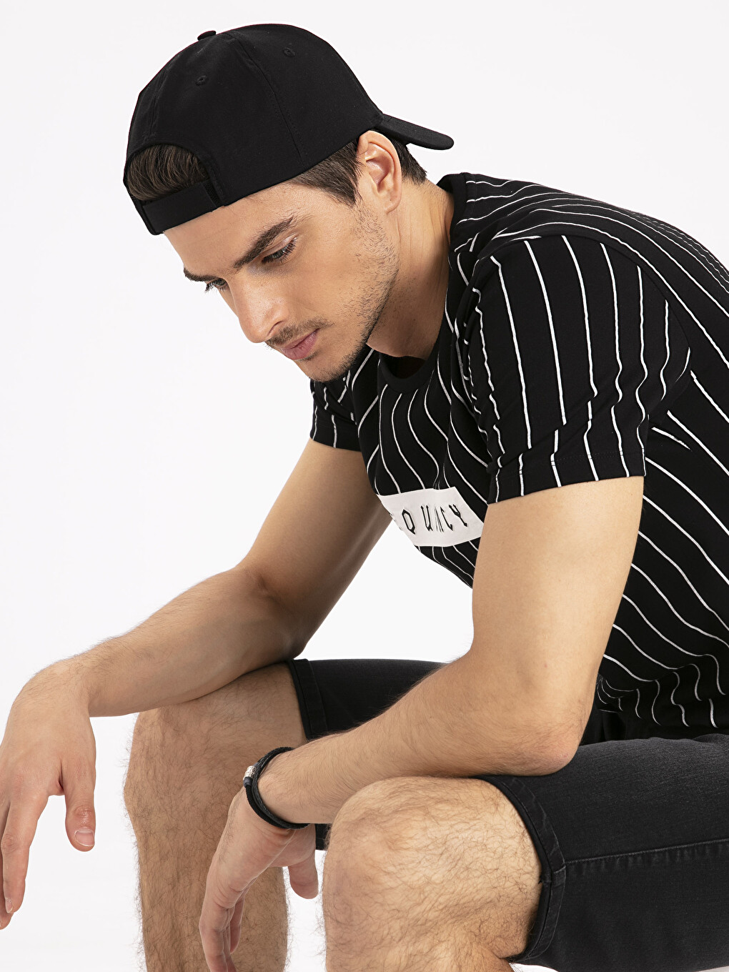 Man Black Baseball Cap