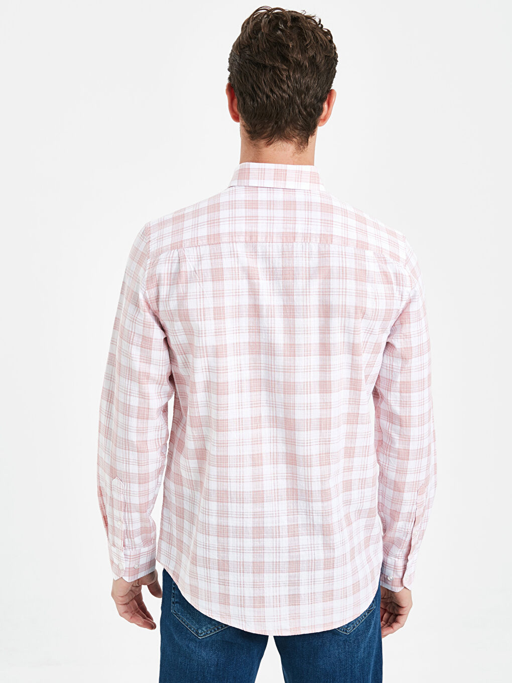 Chemise pour Hommes à Manches Longues en Popeline Coupe Régulière-2