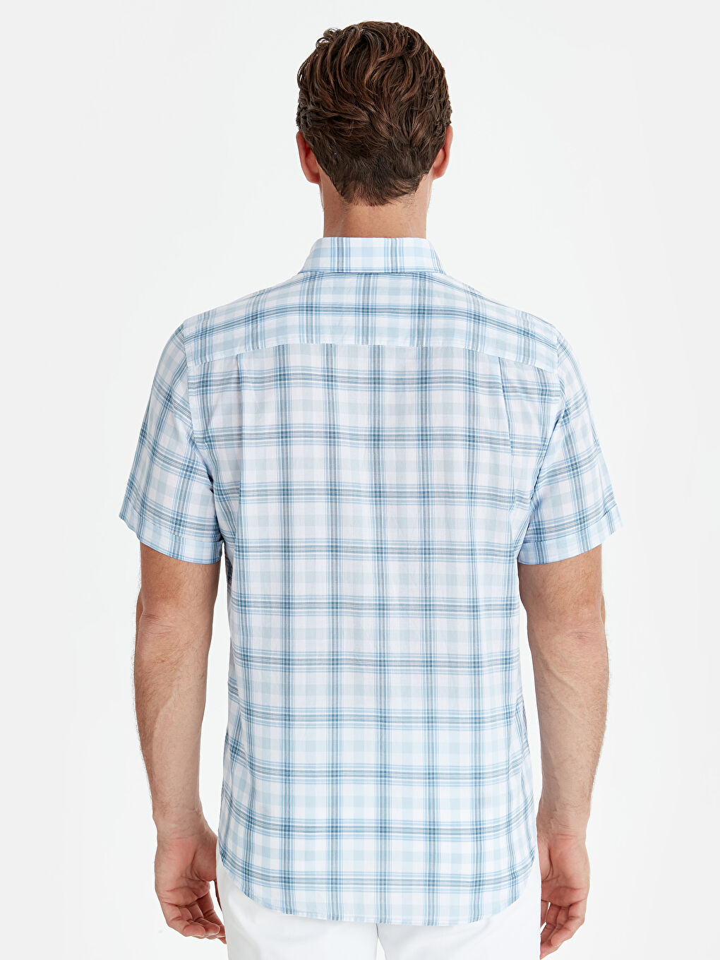 Mavi Poplin Erkek Gömlek-1