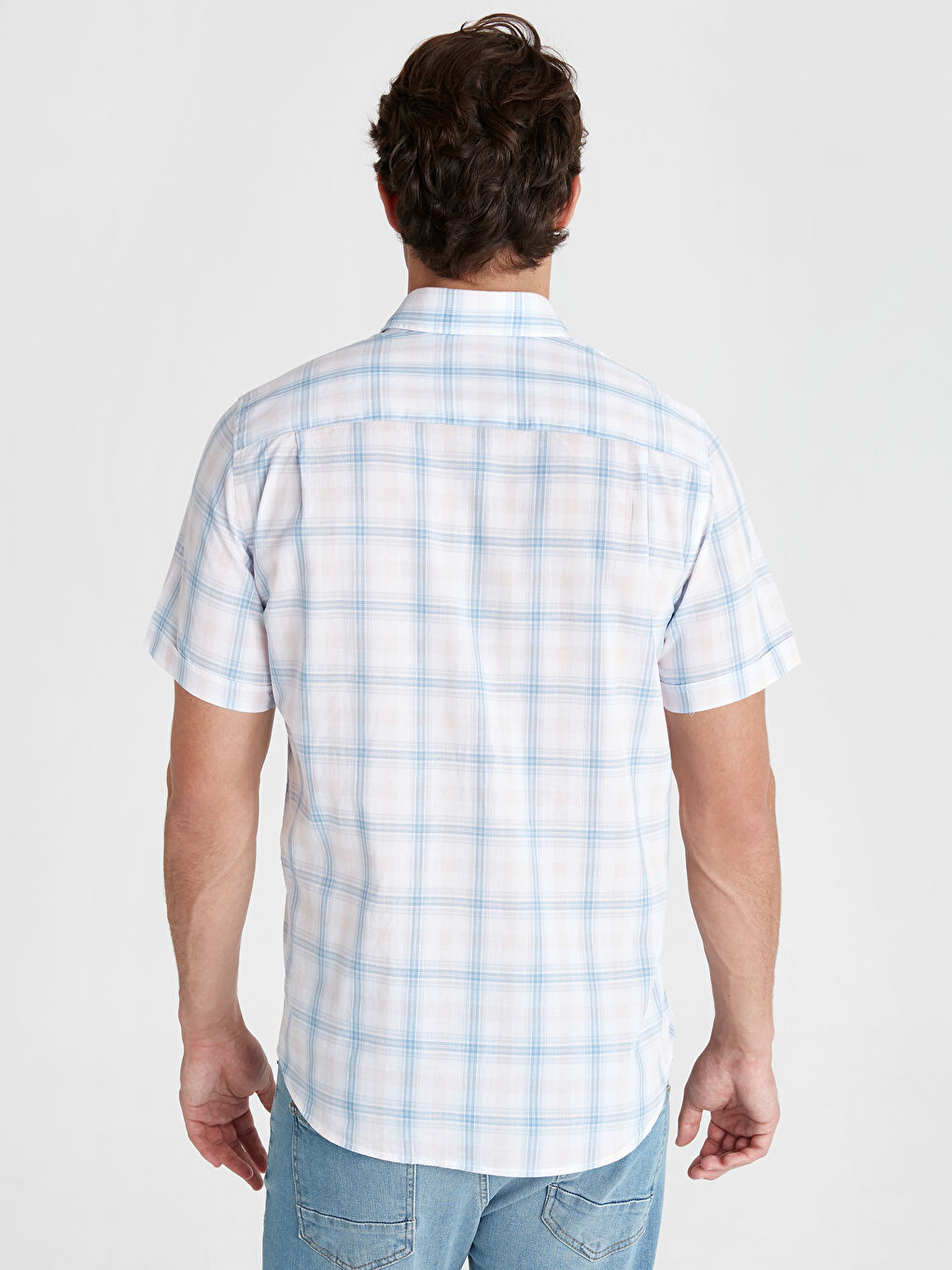 Pembe Poplin Erkek Gömlek-2